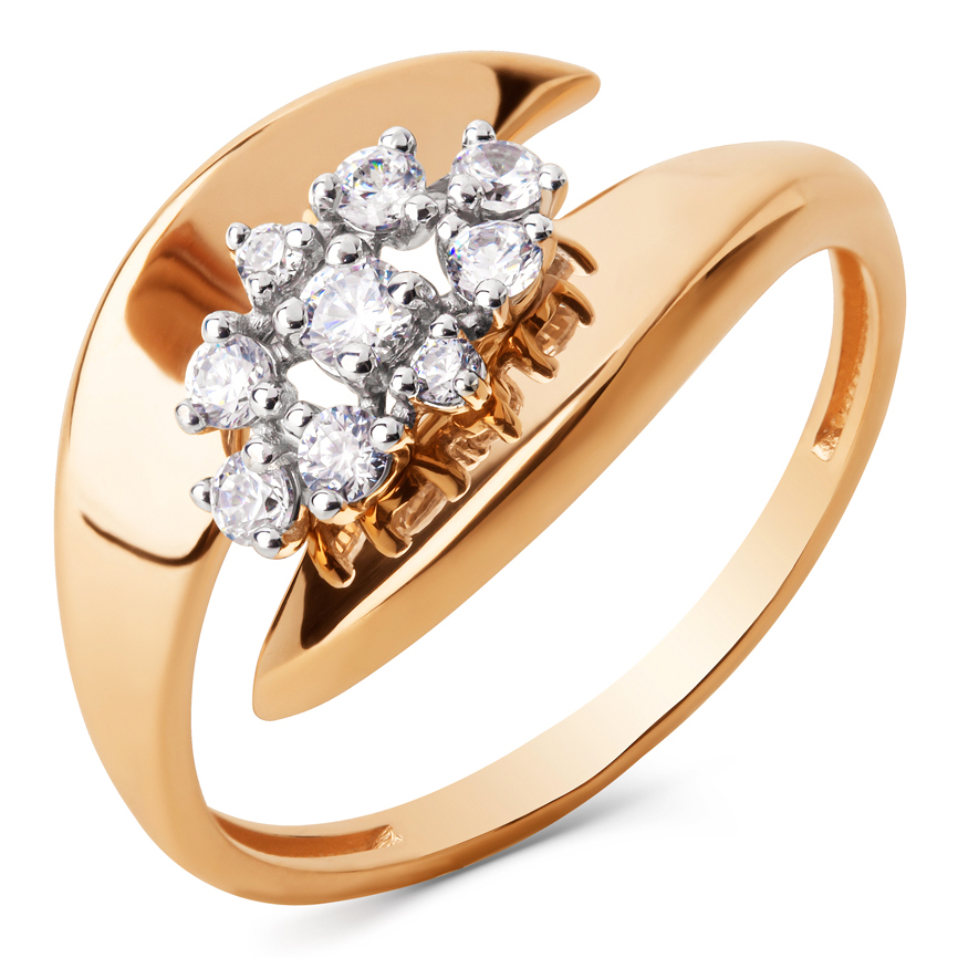 Кольцо, золото, фианит, 018331-1102
